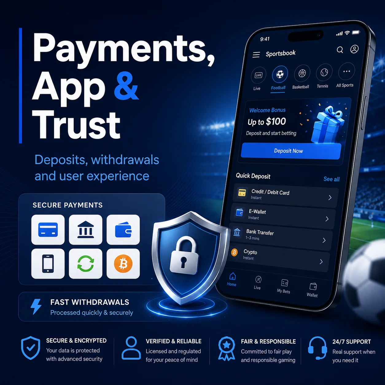 Payments and withdrawals